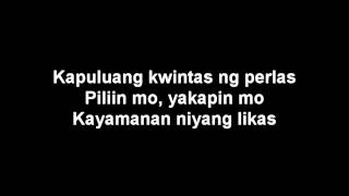 Angeline Quinto  Piliin Mo Ang Pilipinas Lyrics [upl. by Boot925]