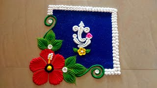 Ganesh chaturthi rangoliDiwali rangoli design Navaratri rangoli Rangoli designs [upl. by Haon936]