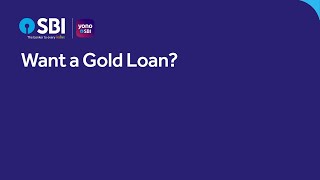 Get It Done With SBI  Gold Loan [upl. by Eiznek]