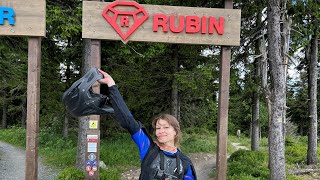 RASANTE Abfahrt auf dem ROTEN RUBINAnfängerfreundlichERSTES Mal im BIKEPARK KlínovecTschechien [upl. by O'Toole]