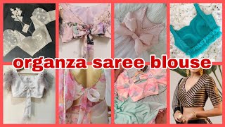 organza saree blouse designs latest blouse design organza design organzablouse [upl. by Novled723]