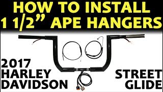 How to Install STEP BY STEP Ape Hangers Handlebars on Harley Davidson Street Glide [upl. by Liban]