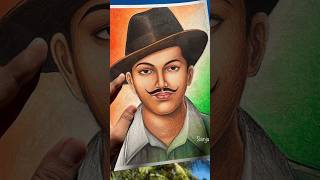 Bhagat Singh Drawing🇮🇳 shorts art india [upl. by Freytag]