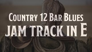 Bouncy Country 12 Bar Blues Guitar Backing Track Jam in E [upl. by Araz]