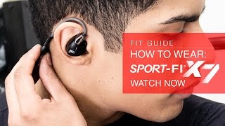 Guide How to Wear the MEElectronics SportFi X7 Bluetooth Wireless Earphones [upl. by Imrots]