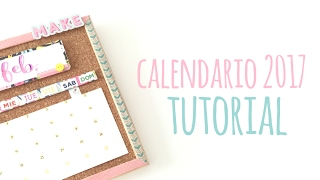 Cómo hacer un calendario de pared  TUTORIAL Scrapbook [upl. by Leith761]