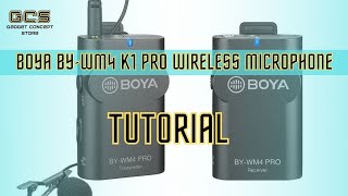 BOYA BY WM4 Pro K1 Wireless Microphone Tutorial [upl. by Drofiar]