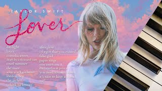 taylor swift lover  15 hours of calm piano ♪ [upl. by Ezechiel297]