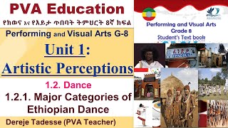 PVA G8 Unit 1Artistic Perceptions Part3 Performing amp Visual Arts G–8 የክወናና እይታ ጥበባት 8ኛ ክፍል [upl. by Neelloj]