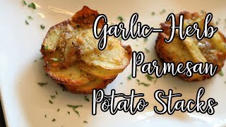 Garlic Herb Parmesan POTATO STACKS  Chef Lorious [upl. by Butch]