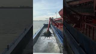 Transporting sand on a ship 🚢😮  🎥 mrtumtum [upl. by Itnavart215]