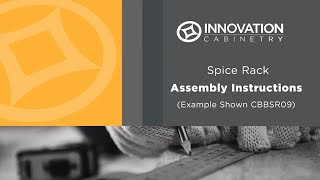 Innovation Cabinetry Base Spice Rack Assembly [upl. by Danni899]