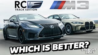 TIED 2021 Lexus RCF Track Edition vs BMW M3 [upl. by Adnam]