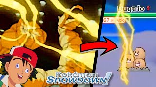 I beat GROUND types with ELECTRIC moves like ASH in the anime  Pokemon Challenge [upl. by Aruasi]