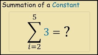 How to Calculate Summation of a Constant Sigma Notation [upl. by Felisha]