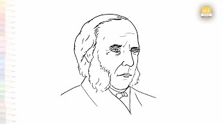 Joseph Lister drawings easy  Art tutorial How to draw Joseph Lister step by step easily artjanag [upl. by Towroy]