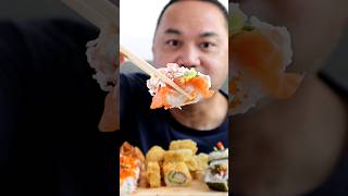 Sushi amp Nigiri Mukbang  Watch full video 🙌 japanesefood japan pinoymukbanger filipino mukbang [upl. by Sarette]