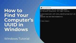 How to Find Your Computers UUID in Windows 10 amp 11 [upl. by Namyw137]