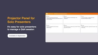 Projector Panel for Solo Presenters  Pigeonhole Live [upl. by Endaira333]