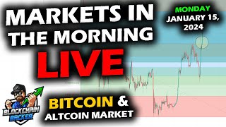 MARKETS in the MORNING 1152024 STOCKS CLOSED Bitcoin 42600 After ETF Retrace Altcoins Up [upl. by Peti]