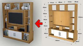 HOW TO MAKE A ROTATING TV CABINET  STEP BY STEP [upl. by Aicad]