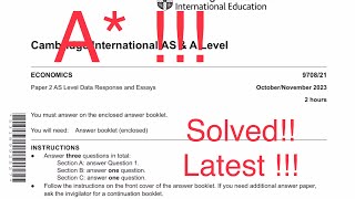 As level economics 2023 October November paper 21 970821on23 solved [upl. by Tenrag635]