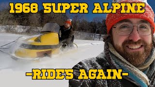 1968 Vintage SkiDoo Super Alpine 370 Rides Again [upl. by Ahsik]