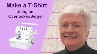 TShirt on an OverlockerSerger [upl. by Nuahsel]