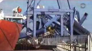 Cranes Wreckage After Crash amp Collapse at Port of Felixstowe [upl. by Clerissa163]