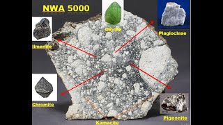 Lunar meteorite minerals NWA 5000 [upl. by Ylrebme]