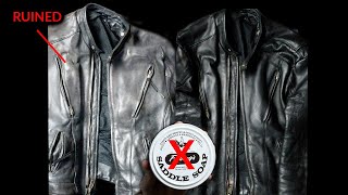 STOP Ruining Your Jacket With Saddle Soap  How to Clean and Condition Leather Jackets The Right Way [upl. by Ah]