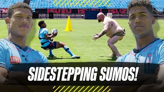 Springboks vs Sumos in the ULTIMATE Sidestepping Challenge [upl. by Ognimod]