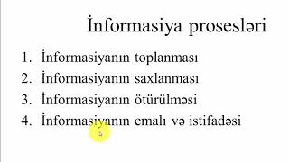 İnformasiya və informatika [upl. by Akenot49]