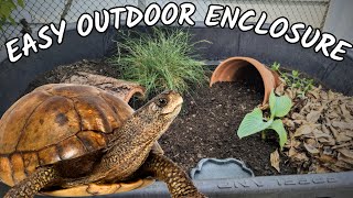 DIY Outdoor Box Turtle Enclosure  how to make a tortoise habitat [upl. by Bronson]