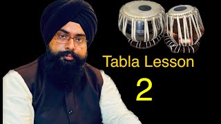 Tabla lesson 2 Tabla lesson for beginners in Hindi with English subtitles Rajvinder Singh [upl. by Jeavons]