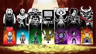 Undertale All Main Boss Battle Themes Pacifist Genocide Final Bosses [upl. by Jessey]