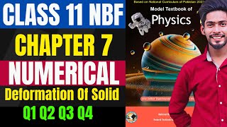 Class 11 ch 7 Deformation of solid Numerical FBISE 11th New Physics book NBF XI Federal Board NBF [upl. by Enylcaj]