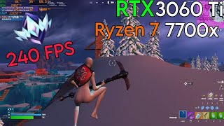 RTX 3060 ti  Ryzen 7 7700x Fortnite Chapter 4 season 3  Ranked  Performance mode 1080p 240FPS [upl. by Noellyn989]