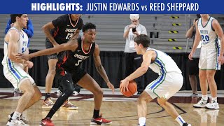 Reed Sheppard vs Justin Edwards Highlights  Kentucky basketball commits go headtohead [upl. by Haroppiz]