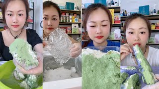 ASMR ICE  MUTH MATCHA POWDERED MILK FREEZER FROST HARD ICE CLEAR ICE CRUNCHY ICE SANDWICH ICE [upl. by Alaekim]