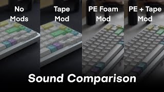 PE Foam vs Tape Mod vs Both  Alpine65 Sound Tests POM Plate [upl. by Elwira206]