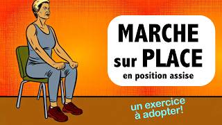 Marche sur place en position assise un exercice à adopter [upl. by Fancie]