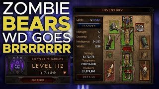 Diablo 3  Insane GR Speed Farm Zombie Bears WD Guide [upl. by Othe]