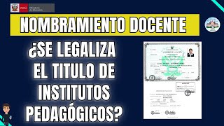 𝗟𝗘𝗚𝗔𝗟𝗜𝗭𝗔𝗖𝗜𝗢́𝗡 𝗗𝗘 𝗧𝗜́𝗧𝗨𝗟𝗢𝗦 𝗗𝗘 𝗜𝗡𝗦𝗧𝗜𝗧𝗨𝗧𝗢𝗦 𝗣𝗘𝗗𝗔𝗚𝗢́𝗚𝗜𝗖𝗢𝗦  𝗡𝗢𝗠𝗕𝗥𝗔𝗠𝗜𝗘𝗡𝗧𝗢 𝗗𝗢𝗖𝗘𝗡𝗧𝗘 [upl. by Arik354]