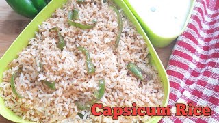 Capsicum Rice  Bell Pepper Rice  Capsicum Masala Rice  How To Make Capsicum Onion Rice [upl. by Ecyoj]