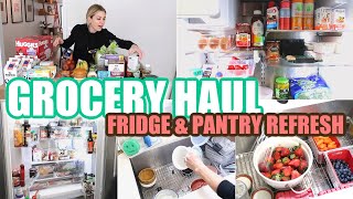 WEEKLY GROCERY HAUL  FRIDGE CLEAN AND ORGANIZE  PANTRY REFRESH  SATISFYING CLEAN OUT [upl. by Conger]