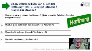 Deutschkurs C1C2 Fragen Deutsche Literatur Hoffnung v Fr [upl. by Drawe770]