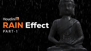 Rain Effect in Houdini  Houdini Tutorial Part1 with Eng Sub [upl. by Liuka]