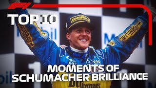 Top 10 Moments of Schumacher Brilliance [upl. by Brunhilda]