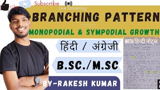 branching pattern  msc4th sem।Monopodial and sympodial growth।msc botany hindi notes bsc msc [upl. by Nicoline]